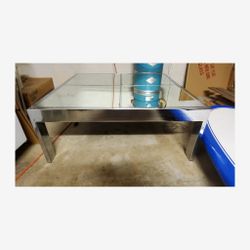 FREE Metal Coffee Table with 4 Glass Inserts