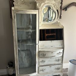 Antique Desk Armoire- Shabby Chic 
