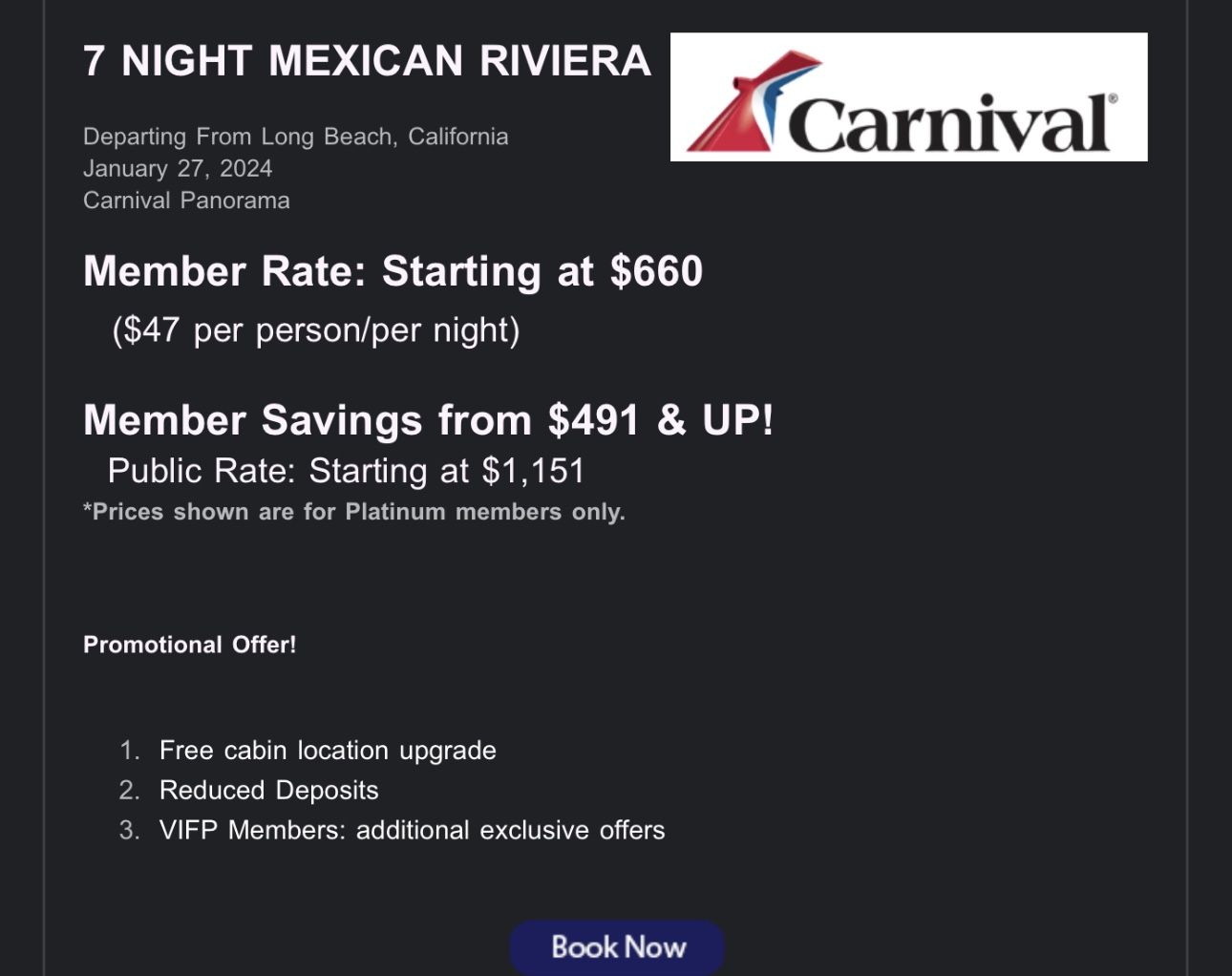 7 Night Mexican Rivera Cruise