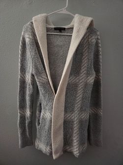 Hooded cardigan sweater