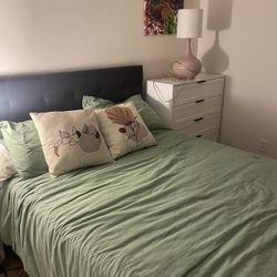 Full Sized Mattress W/ Headboard And Boxspring