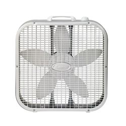 20 in. 3 Speed Air Circulating Box Fan for Home in White with Save Smart Technology, 1820 CFM and Carry Handle