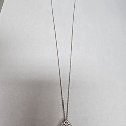 925 Silver Necklace Drop Pendant Swarovski Crystal Stones.