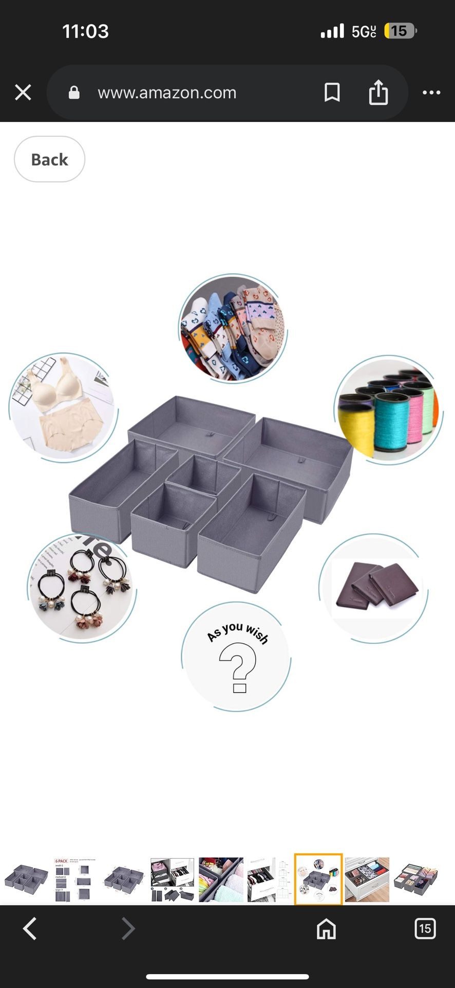 homyfort Dresser Drawer Organizer, Foldable Cloth Storage Box Closet Cube Basket Bins Containers Div