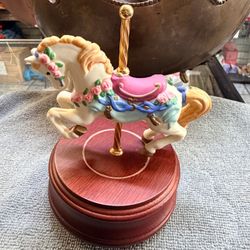 Carousel Horse Music Box Figurine