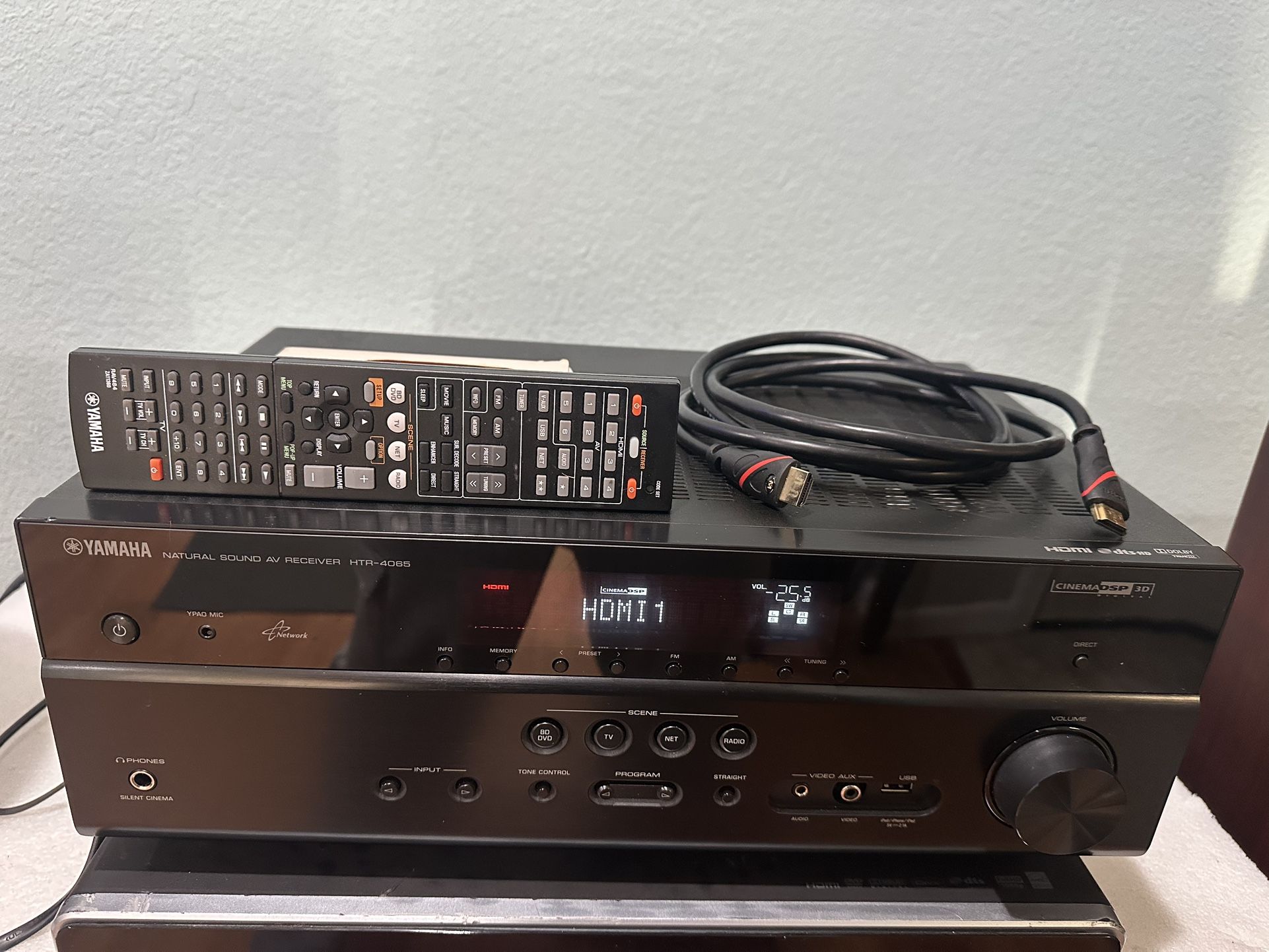 Yamaha HTR-4065 Natural Sound 270 Watt 5.1 Channel HDMI Dolby W Remote