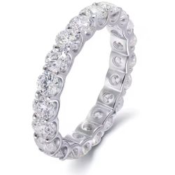 14K White Gold Eternity Ring – Paid $1,200 – Selling for $320 (Needs Stone Reset)