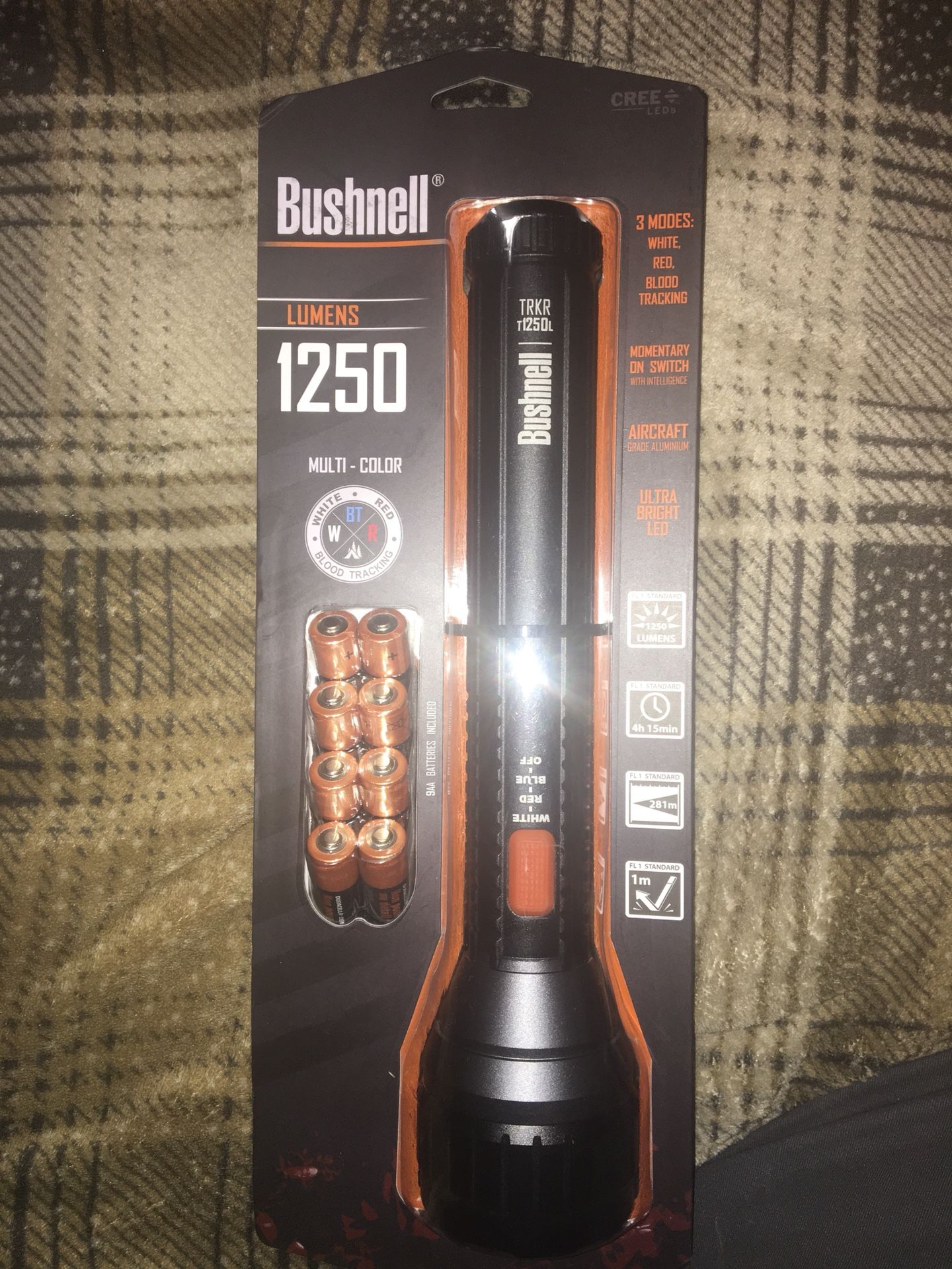 Bushnell TRKR 1250 Lumen Multi-Color Flashlight