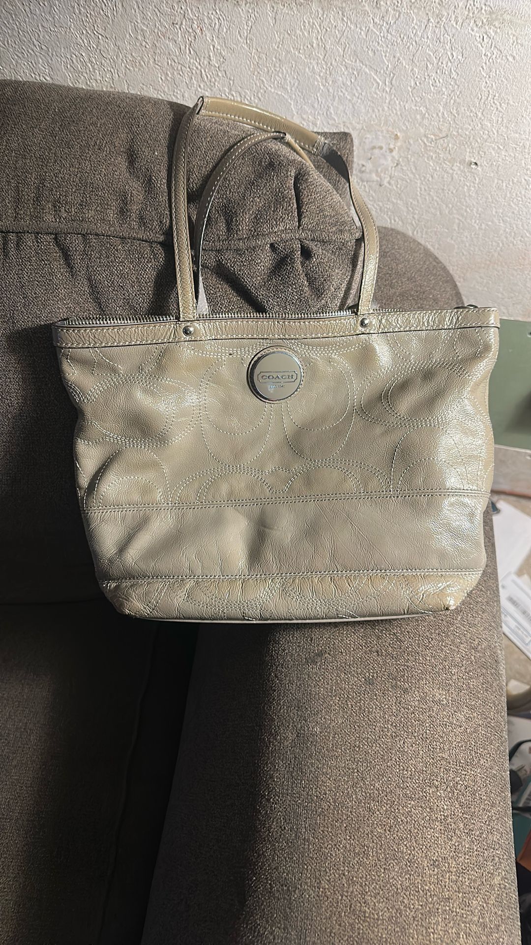 Coach Leather C Stitched Bag