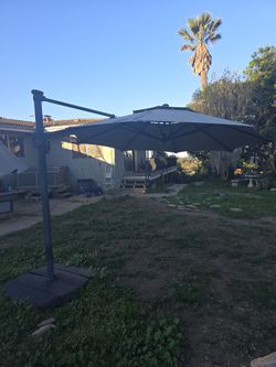 Outdoor Umbrella With Base