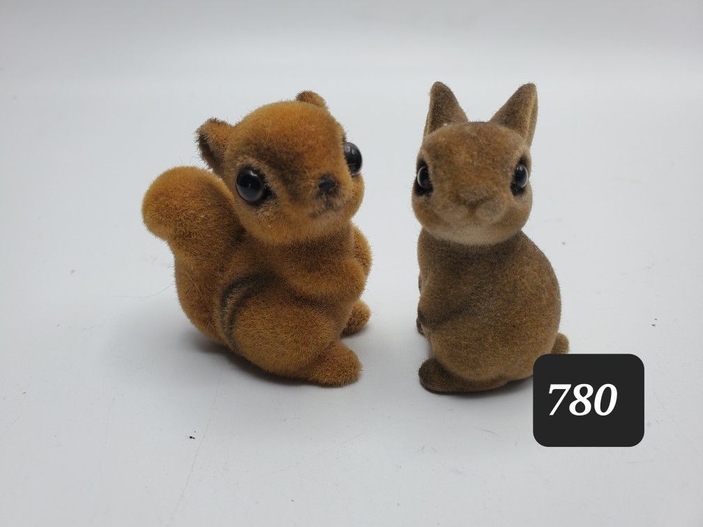 Cute Velvet Squirrel And Rabbit