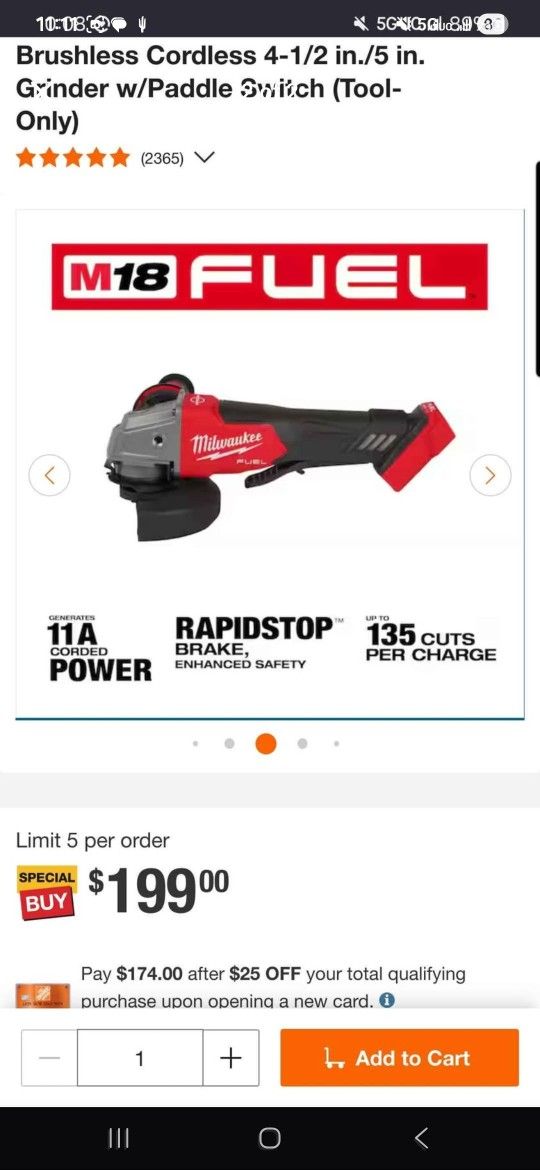 Brand New Milwaukee M18 Fuel Grinder