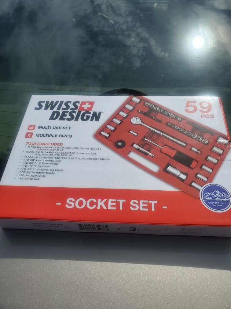 Brand New Still In Box 📦 59 Piece Tool Socket Set Made By Swiss Design