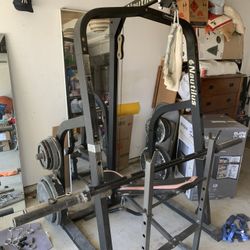Squat Rack, Pulldown, Bench, Barbell, Weights, Accessories CHECK DESCRIPTION 