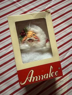 New vintage Santa felt annalee Anna Lee ornament Christmas figurine home decor 