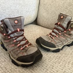 Merrell Boots J06058 Brown Leather Lace Up Ankle Hiking Boots Size 8 Womens 