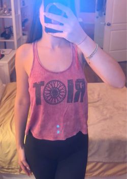 soulcycle Rose Pink Graphic Racerback Tank