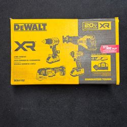 Dewalt 20V MAX Lithium-Ion Cordless 4-Tool Combo Kit with (2) 4.0 Ah Batteries and Charger