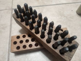 Vintage Steel Stamps Letters Set Tools
