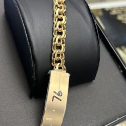 10kt Gold Solid Chino Bracelet 