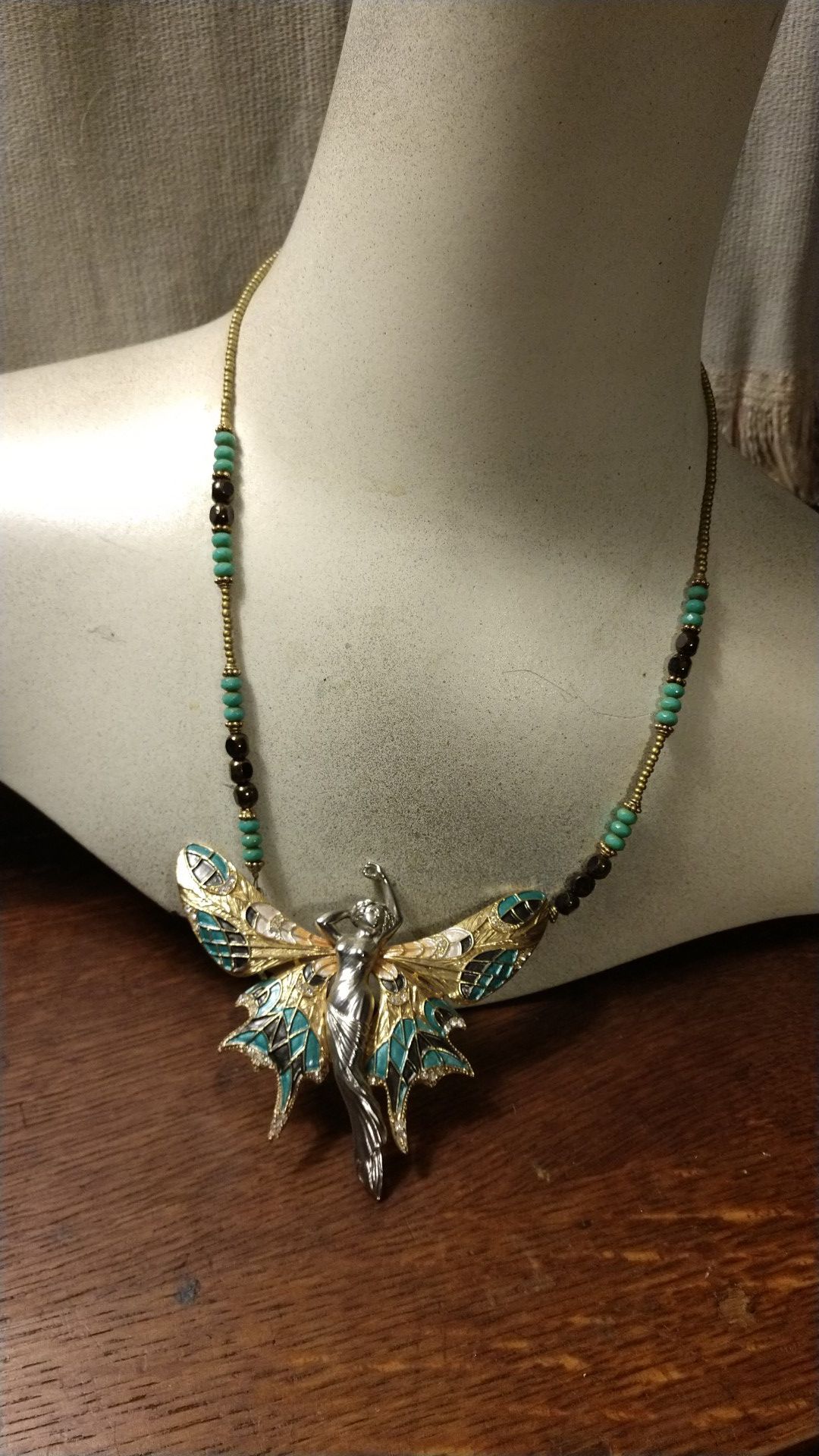 Art Deco fairy necklace