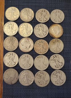 20 OLD SILVER HALF DOLLARS