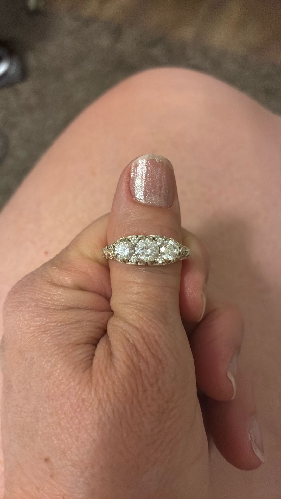 Vintage Look Sterling Silver Ring