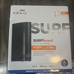 ARRIS SURFboard G34 DOCSIS 3.1 Wi-Fi 6 AX3000 Modem-Router Combo Dual-Band 4 Gbps