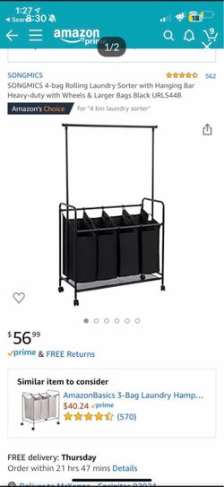 Laundry sorter- 4 bag