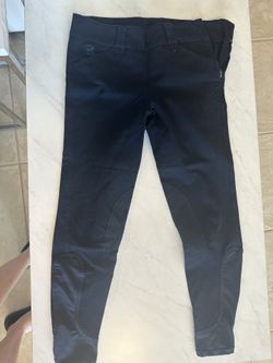 Piper Side Zip Low Rise Knee Patch Breeches 28 R horse riding pants Schooling Tights Equine