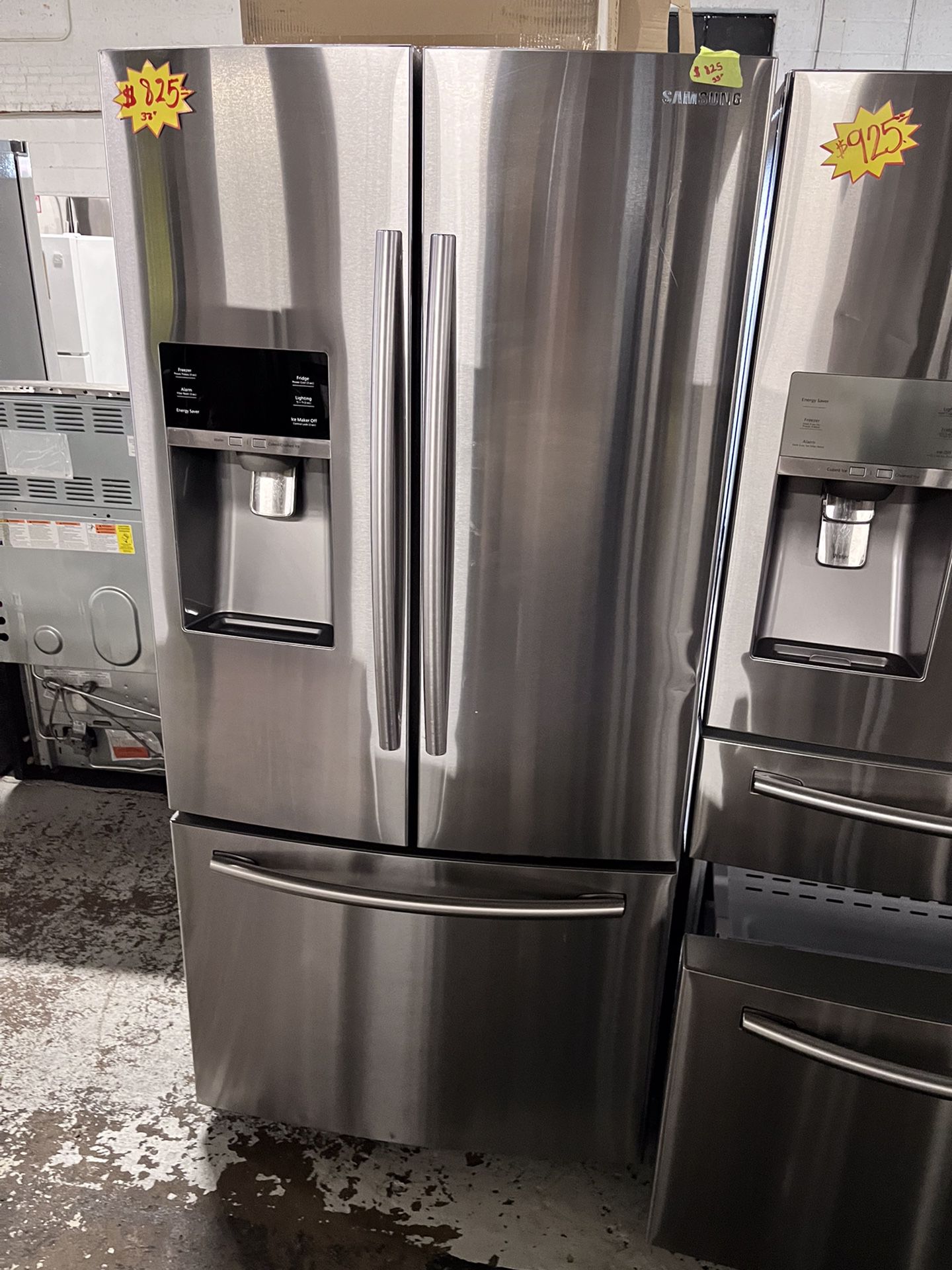 33”  French Door Freezer Fridge Stainless Steel in excellent condition with 4 Months Warranty 