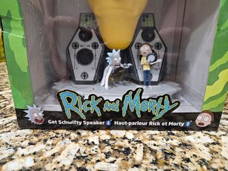 Bluetooth Speaker ThinkGeek Rick and Morty Get Schwifty Giant Head Adult Swim Sound Home Decor Art