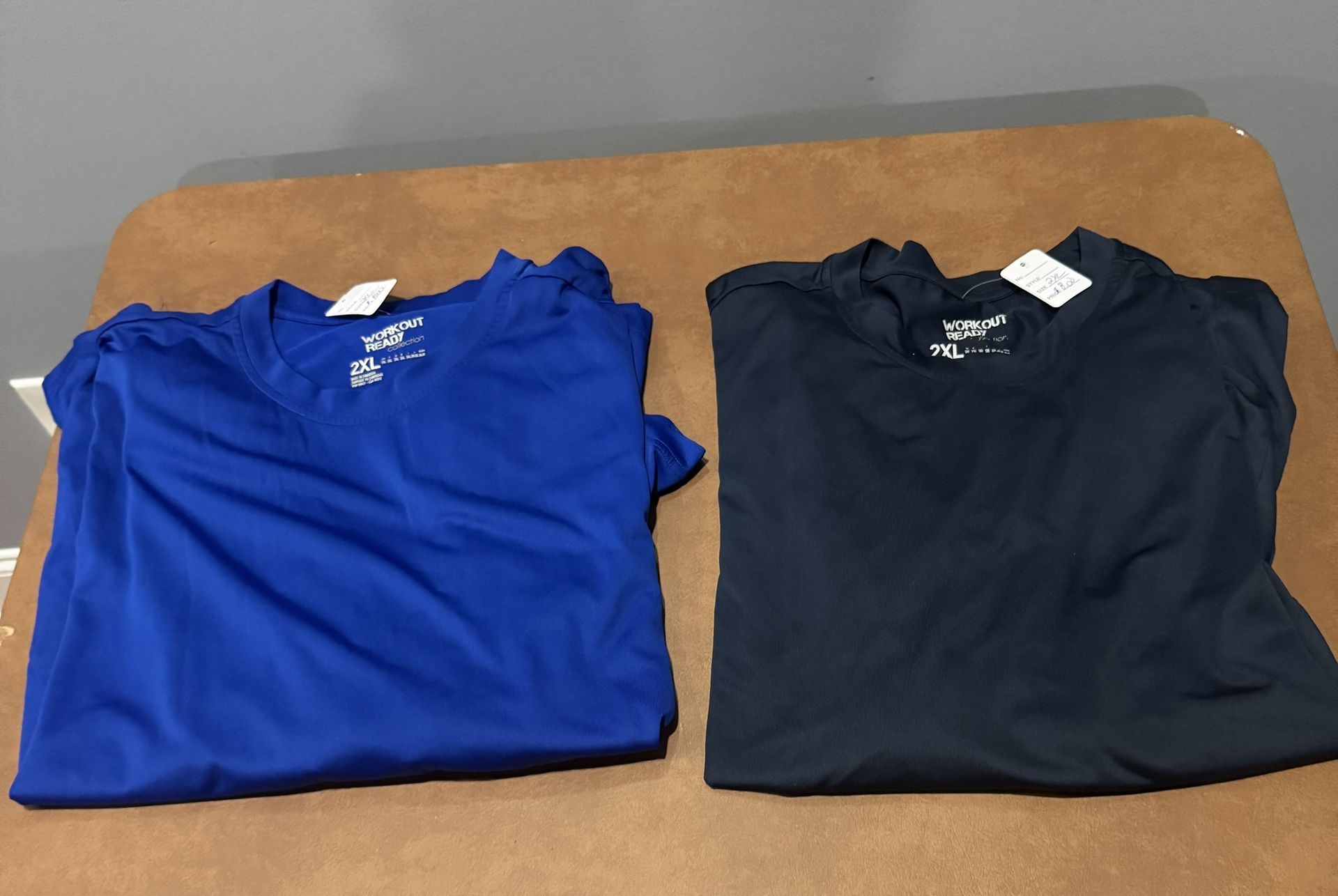 2-Men’s Workout Ready Collection: Blue and Black-SizeS: 2XL-$8 each