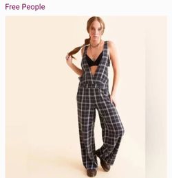 New, FREE PEOPLE MARA MENSWEAR OVERALLS SZ 4