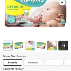 🫶🏻Pamper Premie Diapers 🫶🏻6 Packs 