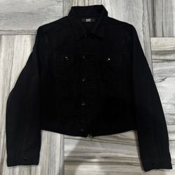 Raf Simons Cropped Black Denim Jacket
