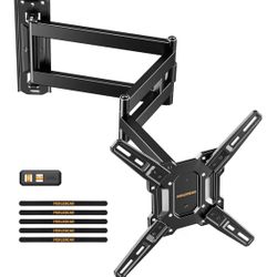 Perlegear Long Arm TV Wall Mount for 32 to 65 Inch TVs, TV Stand
