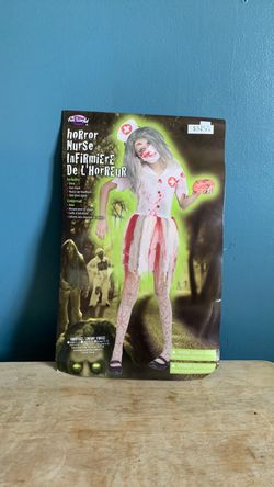 HALLOWEEN ZOMBIE NURSE KIDS SIZE LARGE 12-14 COSTUME