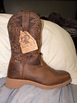 Rocky MonoCrepe Men's 12-inch Steel Toe Waterproof Western Work Boot