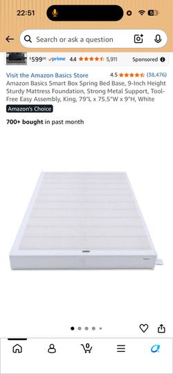 King size bed frame