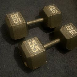 55 pound dumbbells 