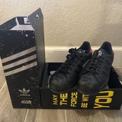 NEW Adidas Superstar X Star Wars Shoes Men's Size 9 Darth Vader Sneaker FX9302