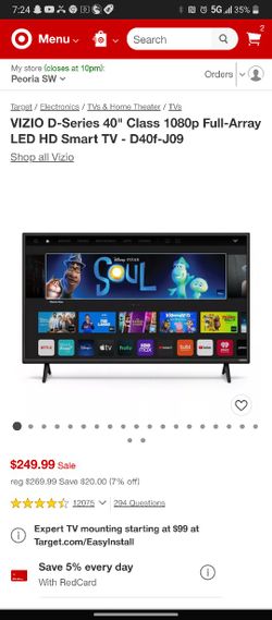 Vizio 40 Inch Smart TV Brand New