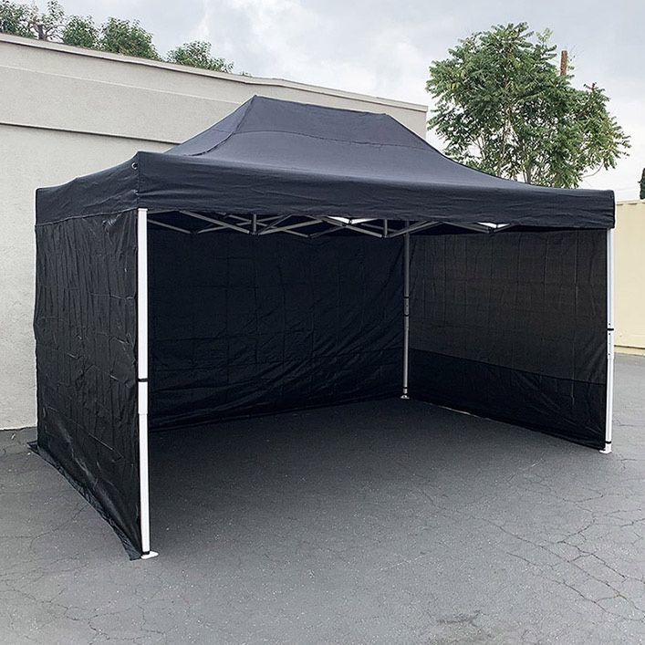 (Brand New) $180 Heavy Duty EZ Popup Canopy 10x15’ with (3 Sidewalls) Outdoor Gazebo Carry Bag (2 Colors)