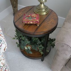 Lay-Z-Boy Round Chairside End Table
