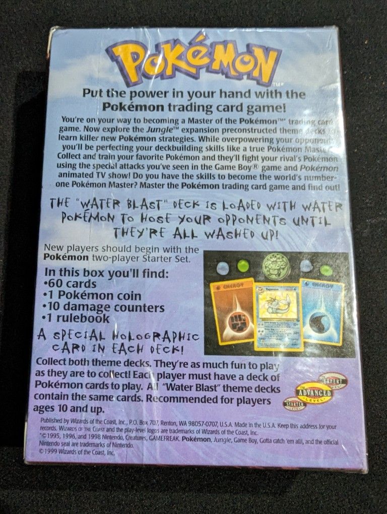 Pokemon water blast theme deck