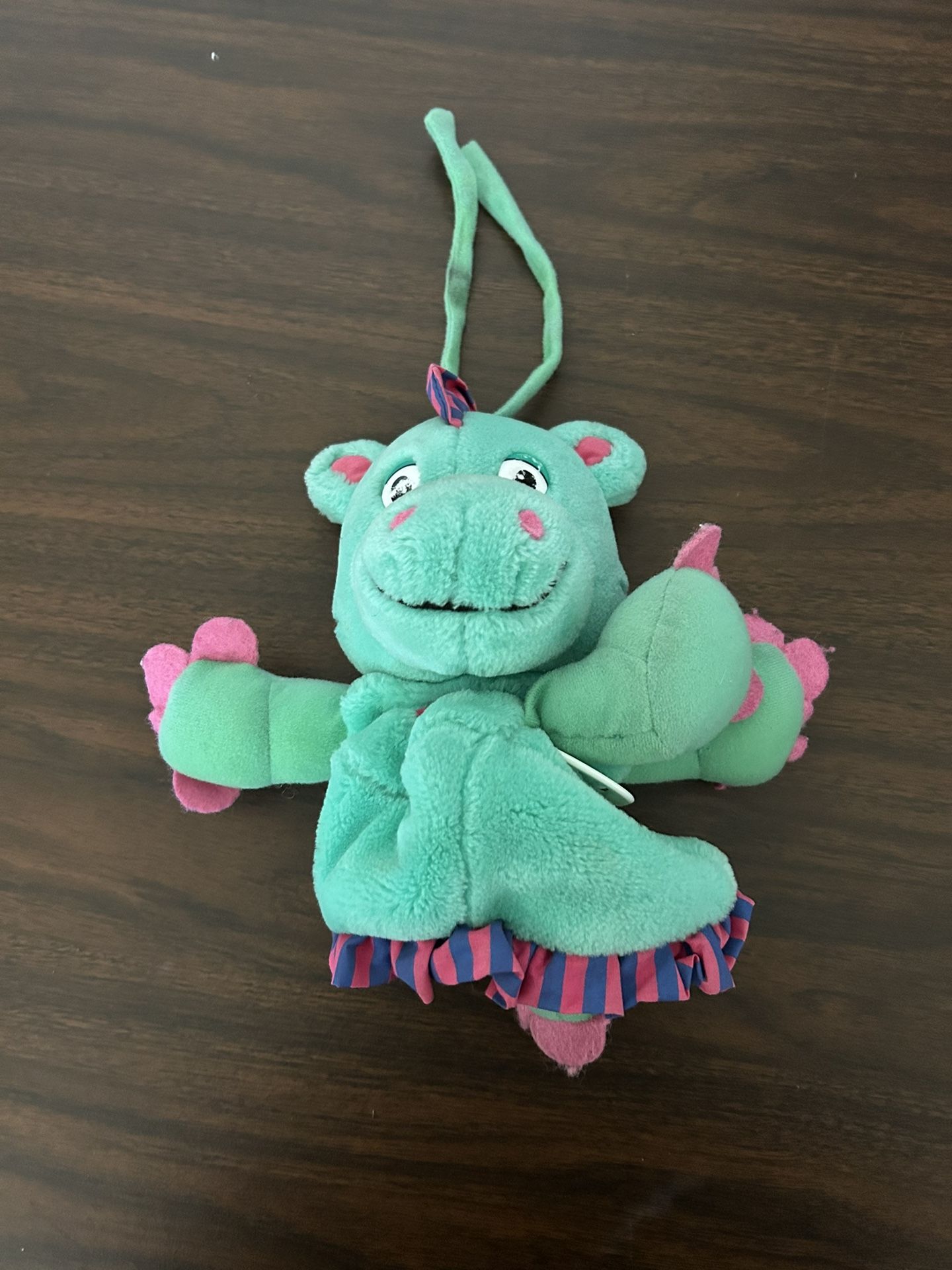 Vintage 1994 Kids II Dragon, Plush Musical Crib, Toy, Puff Magic Dragon Works Clean