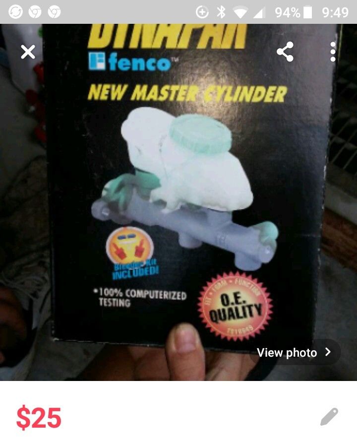 New master cylinder for 90s models Honda Accord