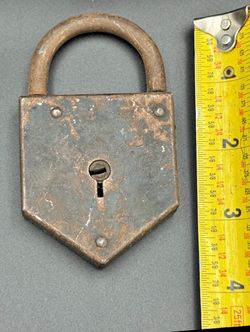 Antique Iron Padlock - No Key