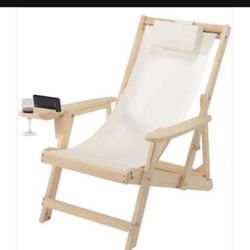 Romantic-Sling Lounge Chair, Natural/Beige Retail $391